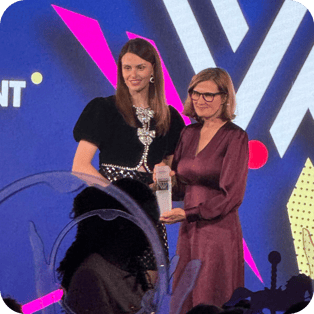 Stefanie award curved corners