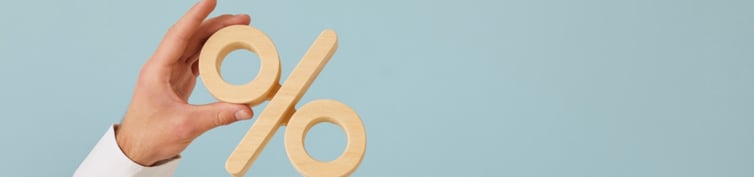 wooden percentage top banner