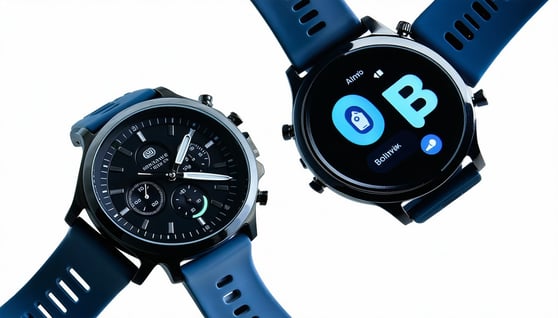 two watches  one analogue and one digital side by side