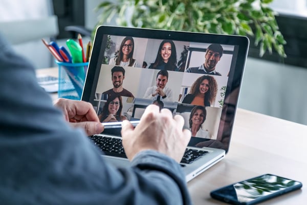 team video call during COVID lockdown